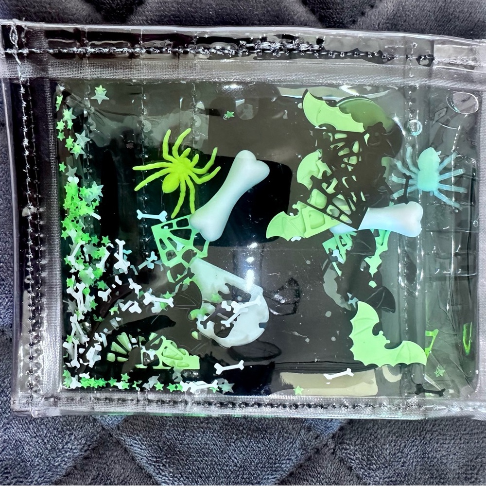 Electric Bubblegum Glow-in-the-Dark Halloween Wallet LIKE NEW